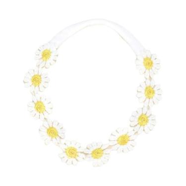 Imagem de Faixa De Cabelo Elegante Com Flor Para Bebês E Meninas - Acessório De 