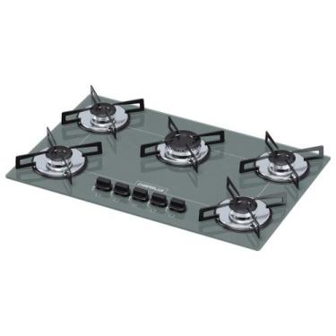 Imagem de Fogão Cooktop Chamalux 5 Bocas Ultra Chama Prata 110v/220v Trempe de C