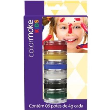 Imagem de Tinta cremosa facial kids com 6 cores - 0009 - Colormake