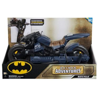 Imagem de Brinquedo Batciclo Série Batman Adventures com Transformação em Bat-Glider Preto Sunny 3379