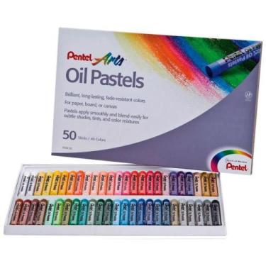 Imagem de Giz Pastel Oleoso Pentel com 50 Cores PHN