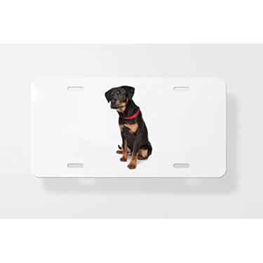 Imagem de Rottweiler – Capa para placa de licença para carro – Capa para placa de licença 15,24 x 30,48 cm