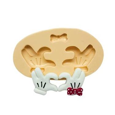 Imagem de Confeitaria dos moldes, F498 MOLDE DE SILICONE MÃOS RATINHO CONFEITARIA ARTESANATO