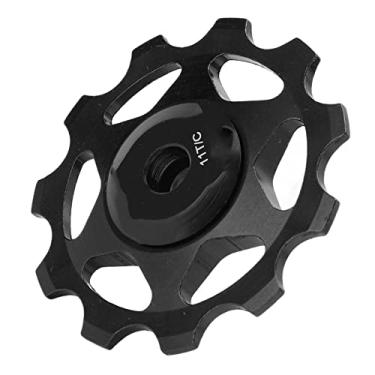 Imagem de Polia de rolo de guia de roda de bicicleta, 11T estável de alta compatibilidade, rolamento embutido, polia de câmbio traseiro para eixo de 4/5/6 mm (preto)