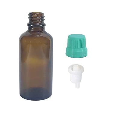 Imagem de Frasco de Vidro 50ml com Batoque Gotejador (20 Pecas) Cor:Verde Água