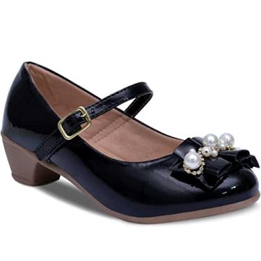 Imagem de Sapatilha Salto Infantil Feminino Sapato Social Festa 03.18 (Preto, BR, Criança de 4 a 8 anos, Numérico, 33)