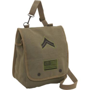Imagem de Bolsa carteiro de ombro bordada Rothco, Olive Drab, One Size