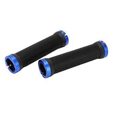 Imagem de Punhos de bicicleta, guidão antiderrapante de borracha macia confortável para andar (azul)