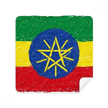 Imagem de Listras com bandeira da Etiópia e giz de cera, tecido de camurça, 2 unidades