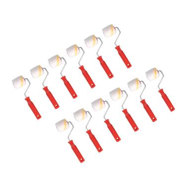 Imagem de Kit 12 Rolo Lã Sem Respingo 5cm Pintura Tinta Latex Acrilica Roma