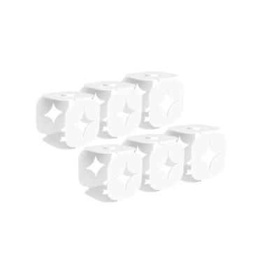 Imagem de Conjunto de Argolas para Guardanapo Tramontina Branco em Aço Inox 6 Peças Tramontina