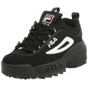 Imagem de Fila Tênis Youth Disruptor II, Preto/branco/vermelho, 3.5 Big Kid