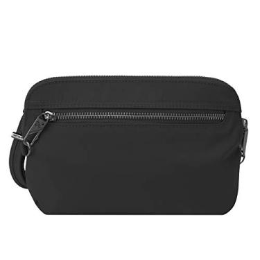 Imagem de Travelon Clutch feminina antirroubo conversível sob medida, Travelon – Bolsa transversal conversível sob medida, Ônix, One Size