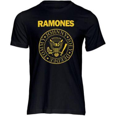 Imagem de Camiseta Ramones Camisa Rock Punk Bandas Moda Geek - Salve Cruz