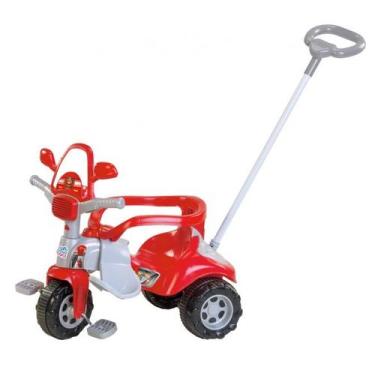 Triciclo Motinha Infantil Encantado Fast com Haste Completo - Pais