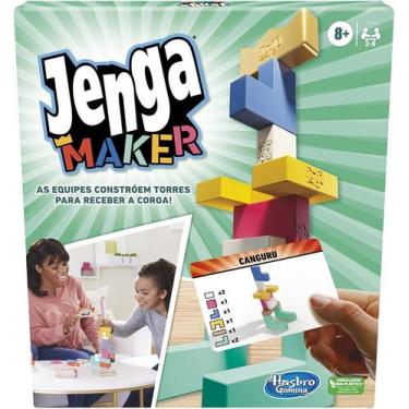 Imagem de Jogo Jenga Maker Empilha Blocos C/ Cartas Hasbro