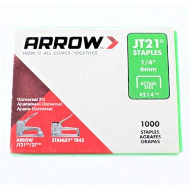 Imagem de Fixador de flecha 214 pacote com 6 1/4 pol. JT21 básico leve, 1.000 grampos por pacote