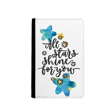 Imagem de Porta-passaporte All Stars Shine To You citação Notecase Burse capa carteira porta-cartão, Multicolor