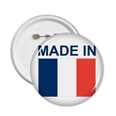Imagem de Feito na França Country Love Alfinetes redondos Emblema Botão Decoração Acessório 5 peças