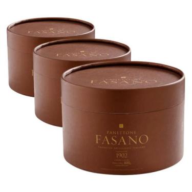 Imagem de 3 Panetones Italiano Fasano Chocolate, Chocotone 800G