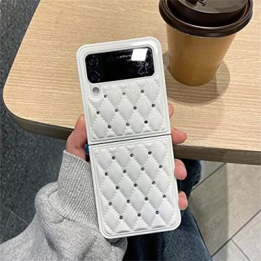 Imagem de Capa de losango retrô com brilho e strass de luxo para Samsung Galaxy Z Flip 3 4 5G Z Flip3 Zflip3 Flip4 Zflip4 Capa, A, para Samsung Z Flip 4