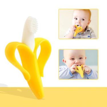 Imagem de Mordedor Massageador Gengiva Bebê Escova Banana Dentinhos  - Western