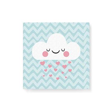 Imagem de Arte Maníacos Quadro Decorativo em Tela Canvas Nuvem Chuva de Amor - 30x30cm