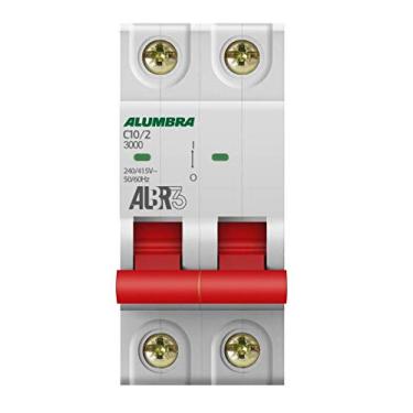 Imagem de Disjuntor Bipolar Curva C, Alumbra, ALBR 3 39341, Branco