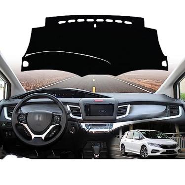 Imagem de SUNMME Tapete de painel de carro de couro capa de carro capa protetora de couro para-sol, adequado para acessórios Honda Jade 2013-2020