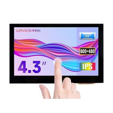 Imagem de Waveshare 4.3inch HDMI LCD (B) 800x480 Resolution IPS Monitor Capacitive Touch Screen Supports Multi Mini PC Raspberry Pi 4 BB Black Banana Pi