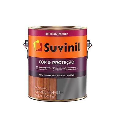 Imagem de Esmalte Sintético Acetinado Marrom Barroco 3,6l Cor e Proteção Premium Madeiras e Metais Suvinil