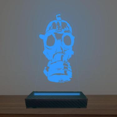 Imagem de Luminária Led 3d Máscara de Gás Abajur Luxo