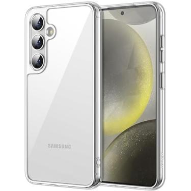 Imagem de JETech Capa para Samsung Galaxy S24+ / S24 Plus 5G, Case Protetora de Telefone à Prova de Choque Não-Amarelecimento, Capinha Parte Traseira PC Rígido Anti-Riscos (Claro)