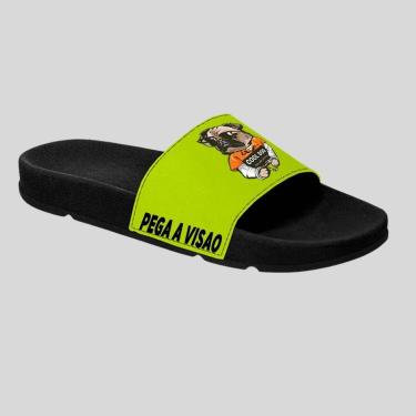 Imagem de Chinelo Slide Adulto e Infantil Desenho Kids Confortável Estampado Pet Pug-Masculino