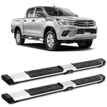 Imagem de Estribo Hilux 2016 a 2021 Alumínio Cromado Keko My Road