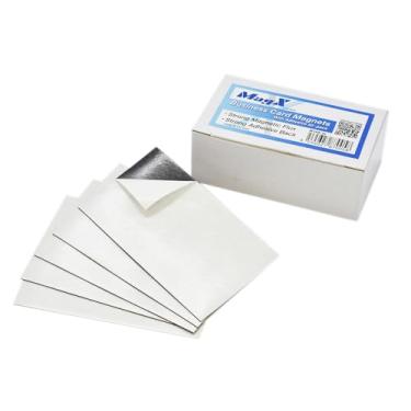 Imagem de Cartão magnético MagX com adesivo de 5 x 9 cm (pacote com 50), ímãs com autoadesivo, descasque e cole, artigos de papelaria, material de escritório