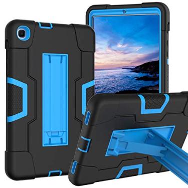 Imagem de Meifei Samsung Galaxy Tab A 8.4 2020 Case, Heavy Duty Hard PC Soft Silicone Shockproof Kickstand Rugged High Impact Protective Case for Galaxy Tab A 8.4 Inch 2020 SM-T307 (Black+Blue)