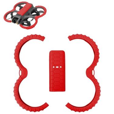 Imagem de Anel protetor de hélice com placa protetora traseira para drone DJI Avata 2 acessórios anticolisão (vermelho)