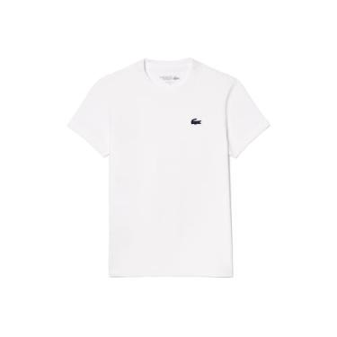 Imagem de Lacoste Camiseta feminina esportiva de jérsei ultra-seca, Branco, 43