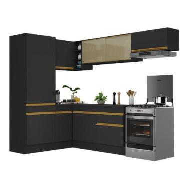 Imagem de Armário de Cozinha Completa de Canto com Rodapé Veneza Multimóveis V20