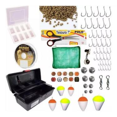Imagem de Kit Pescaria Básico Completo Maleta e Itens Barato Fishing Sports