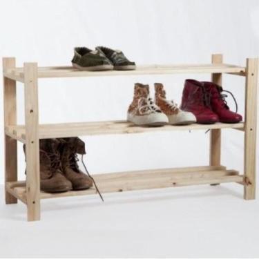 Imagem de Sapateira 3 Prateleiras Madeira Maciça - Solteiro E Casal - Loja Do Pi