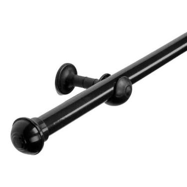 Imagem de Varão para Cortina 2 metros Kit 28mm Bastão Suporte Simples - Armazém 