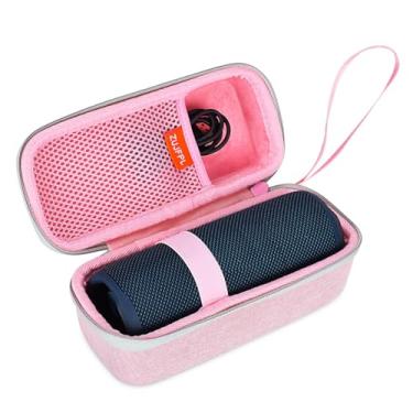 Imagem de ZUJFPL Capa rígida de EVA para JBL Flip7/6/5 alto-falante Bluetooth portátil, à prova d'água, adequada para JBL Flip 4, bolsa de armazenamento protetora de viagem premium - rosa
