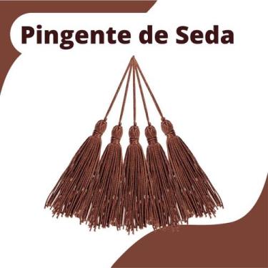 Imagem de Pingente De Seda Tassel - Franja - Marrom Café - Com 20 Unidades - Nyb