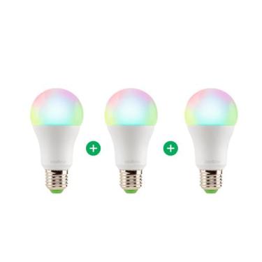 Imagem de Kit Lâmpada Smart Wi-Fi EWS 410 Intelbras - 3 unidades