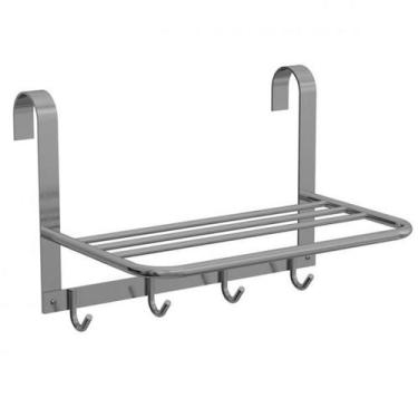 Imagem de Porta Toalha Box Triplo 4 Cabides Alumínio Sicmol