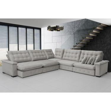 Imagem de Sofá Manchester 3.83x3.83m de Canto, Retrátil e Reclinável - Sofistica