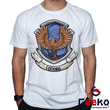 Imagem de Camiseta Corvinal 100% Algodão Harry Potter Ravenclaw Geeko, Branco go