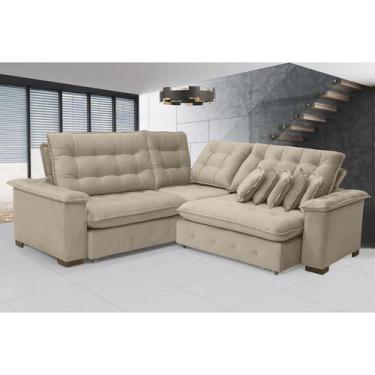 Imagem de Sofá Manchester 2.63x2.63m de Canto, Retrátil e Reclinável - Sofistica